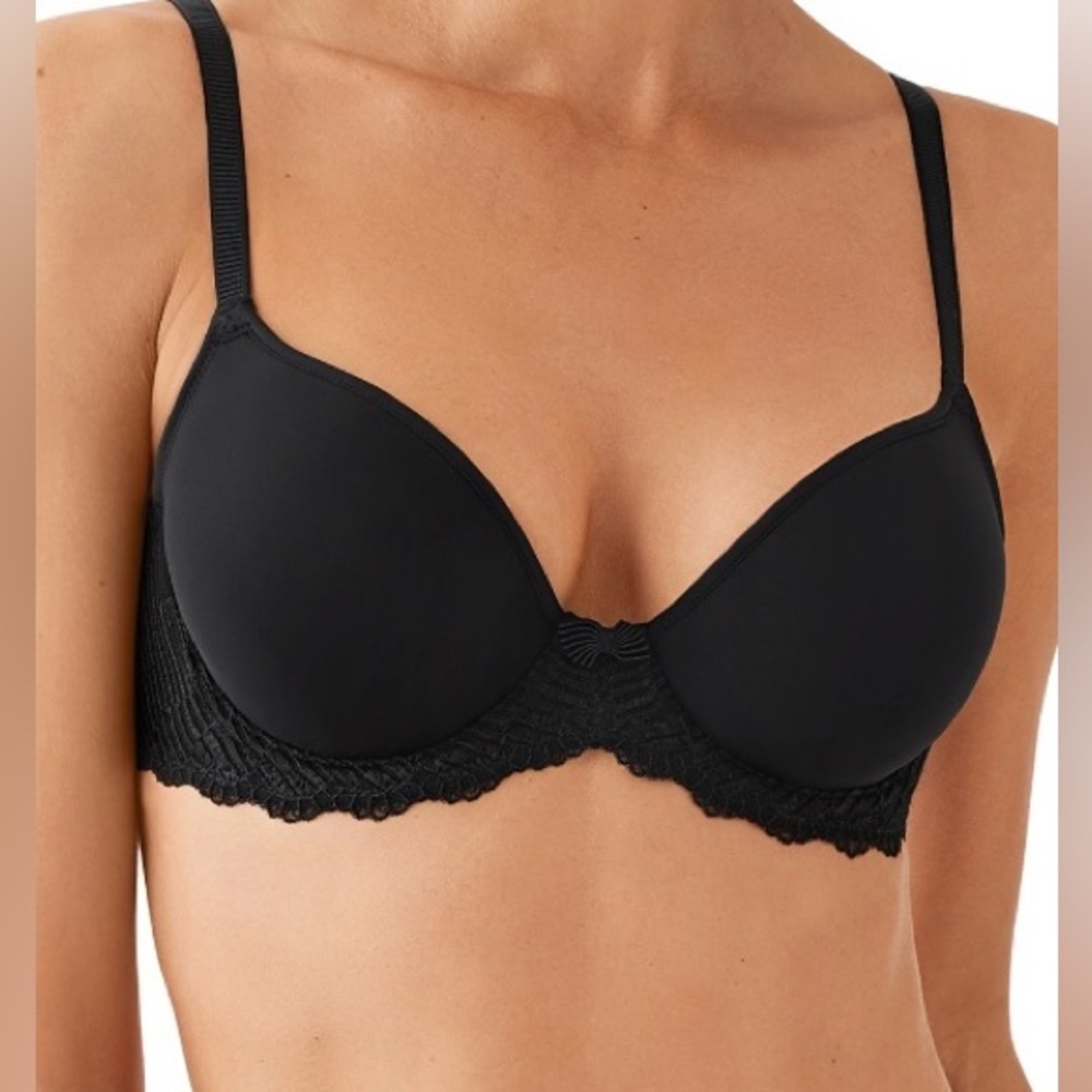 Wacoal La Femme Black Underwire T-Shirt Bra 853117 Size 38D